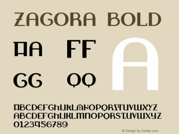 Zagora Bold 1.00 Font Sample