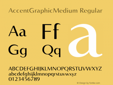 AccentGraphicMedium Regular 001.000 Font Sample