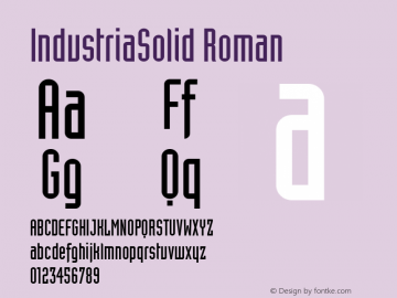 IndustriaSolid Roman Version 1.00图片样张