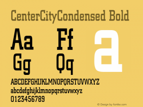 CenterCityCondensed Bold Rev. 003.000图片样张