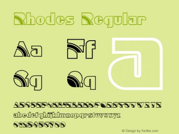 Rhodes Regular 1.0 Font Sample