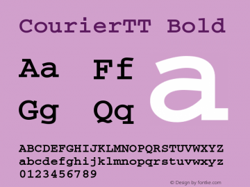 CourierTT Bold TrueType Maker version 1.00.03 Font Sample