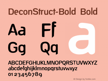 DeconStruct-Bold Bold Version 1.00 Font Sample