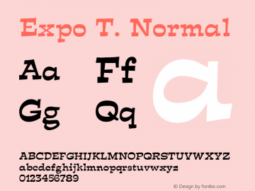 Expo T. Normal 1.0 Font Sample