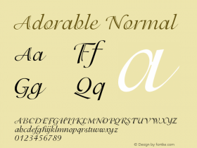 Adorable Normal Version 001.000 Font Sample