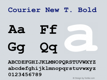 Courier New T. Bold 1.0图片样张