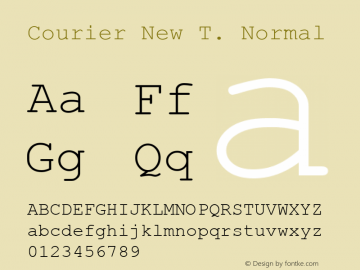 Courier New T. Normal 1.0图片样张