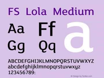 FS Lola Medium 1.0; pdf-x uazero;图片样张