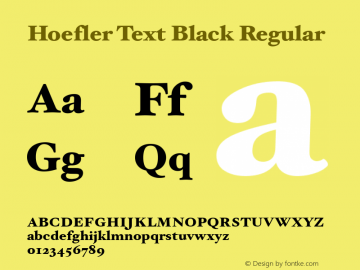 Hoefler Text Black Regular 2.0图片样张