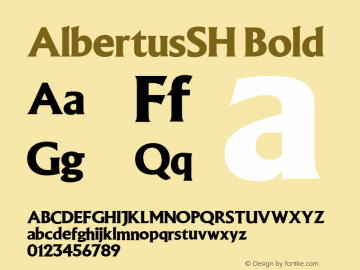 AlbertusSH Bold 001.000 Font Sample