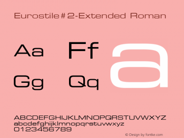 Eurostile#2-Extended Roman Version 1.00图片样张