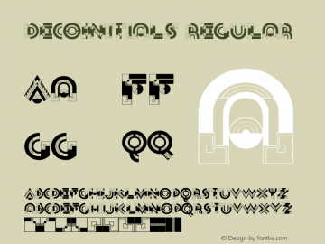 DecoInitials Regular Converter: Windows Type 1 Installer V1.0d.￿Font: V1.0 Font Sample
