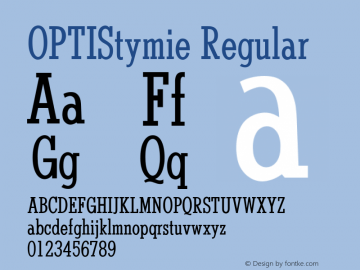 OPTIStymie Regular Version 001.000图片样张