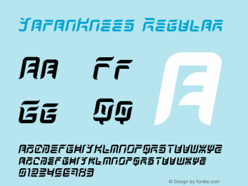 JapanKnees Regular Macromedia Fontographer 4.1.5 9/8/02 Font Sample