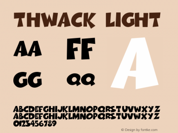 Thwack Light Version Macromedia Fontograp图片样张