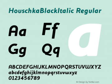 HouschkaBlackItalic Regular 001.000图片样张