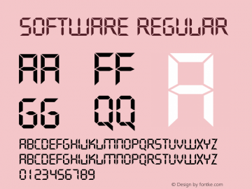 Software Regular 1.0 Fri Apr 24 20:00:51 1998 Font Sample