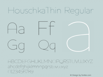 HouschkaThin Regular 001.000图片样张