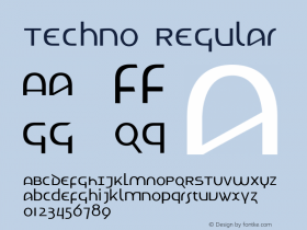 Techno Regular 001.001 Font Sample