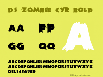 DS Zombie Cyr Bold v1.0 1998 Dubina Nikolay; Moscow; D-Studio图片样张