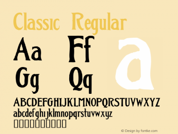 Classic Regular Macromedia Fontographer 4.1 27.10.00 Font Sample