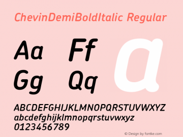 ChevinDemiBoldItalic Regular 001.000图片样张