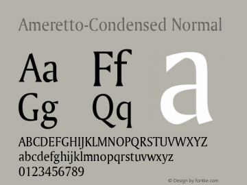 Ameretto-Condensed Normal 1.0/1995: 2.0/2001图片样张