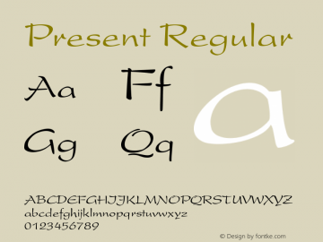 Present Regular Converted from C:\1E\PRESENT.TF1 by ALLTYPE图片样张