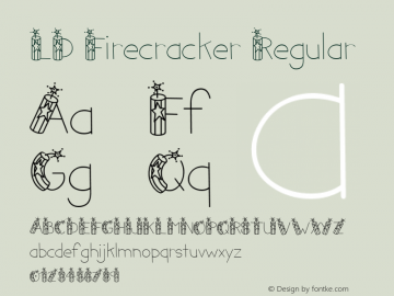 LD Firecracker Regular 1/25/02 Font Sample