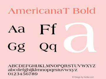 AmericanaT Bold Version 001.005图片样张