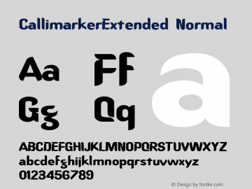 CallimarkerExtended Normal 1.0/1995: 2.0/2001图片样张