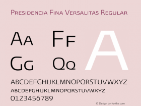 Presidencia Fina Versalitas Regular Version 1.000图片样张