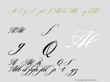 Sterling Script Swash Alts Regular Version 001.000 Font Sample