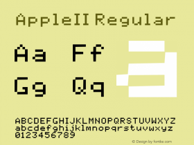AppleII Regular 001.001 Font Sample
