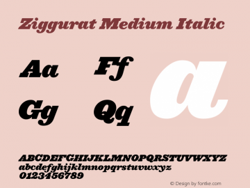 Ziggurat Medium Italic 001.000图片样张