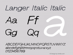 Langer Italic Italic Macromedia Fontographer 4.1 26.02.04图片样张