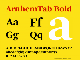 ArnhemTab Bold 001.000 Font Sample