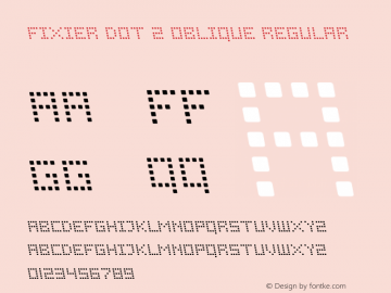 Fixier Dot 2 Oblique Regular Unknown Font Sample