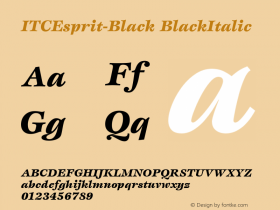 ITCEsprit-Black BlackItalic Version 1.00图片样张