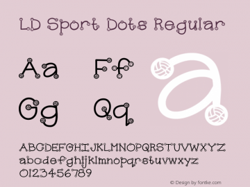 LD Sport Dots Regular 7/31/2001 Font Sample