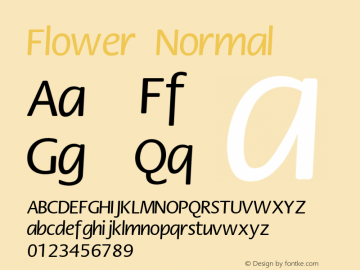 Flower Normal 001.000 Font Sample