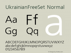 UkrainianFreeSet Normal 1.0 Thu Feb 11 19:37:47 1993 Font Sample