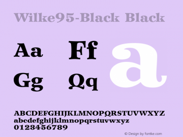 Wilke95-Black Black Version 1.00 Font Sample