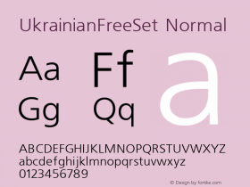 UkrainianFreeSet Normal 1.0 Thu Feb 11 19:37:47 1993 Font Sample