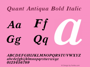Quant Antiqua Bold Italic 001.001图片样张