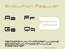 Evolution Regular Version 1.00 Font Sample