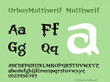 OrbusMultiserif Multiserif Version 1.00 Font Sample