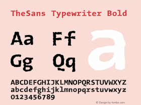 TheSans Typewriter Bold Version 1.0 | Luc{as} de Groot 1995 | www.lucasfonts.com | Homemade OpenType version Font Sample