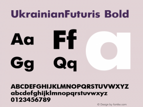 UkrainianFuturis Bold 001.000 Font Sample