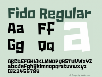 Fido Regular 1.0 January 2009;com.myfonts.easy.canadatype.fido.regular.wfkit2.version.3cJu Font Sample